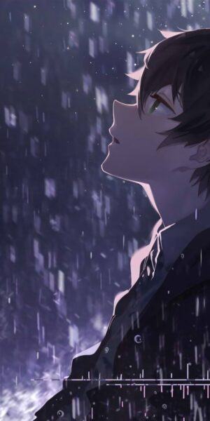 Hình ảnh anime buồn buồn khóc dưới mưa