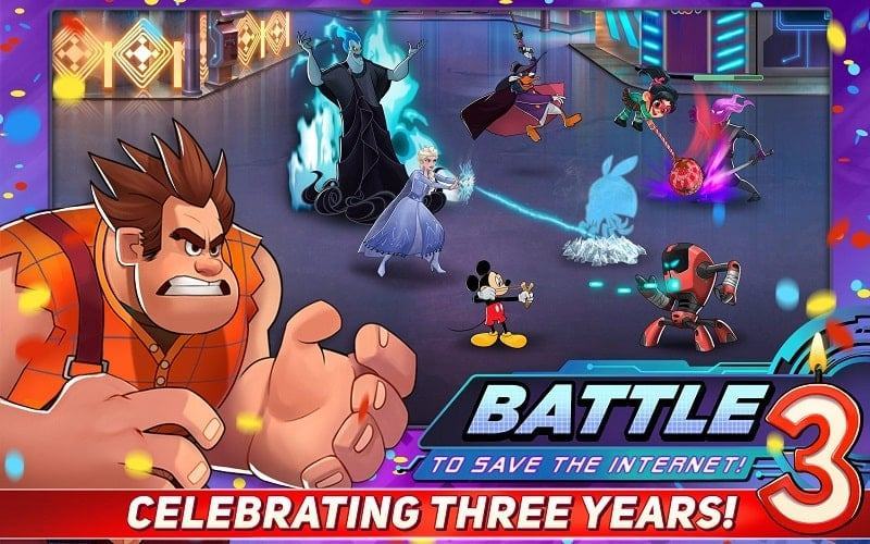 Bản mod chế độ chiến đấu của Disney Heroes