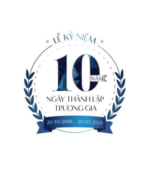 mẫu logo đẹp kỷ niệm 10 năm thành lập Trương Gia