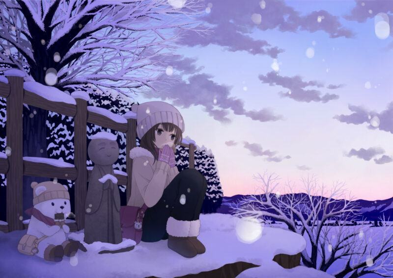 ảnh anime mùa đông dễ thương