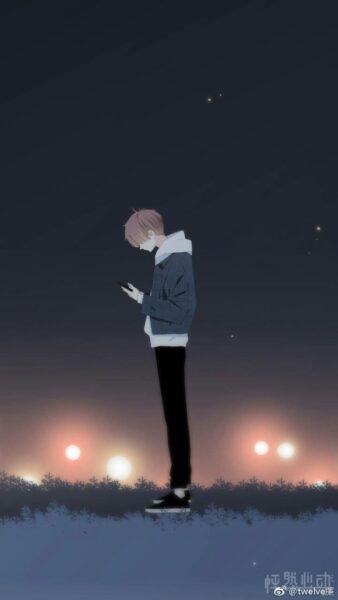 ảnh anime nam cô đơn dành cho bạn trai