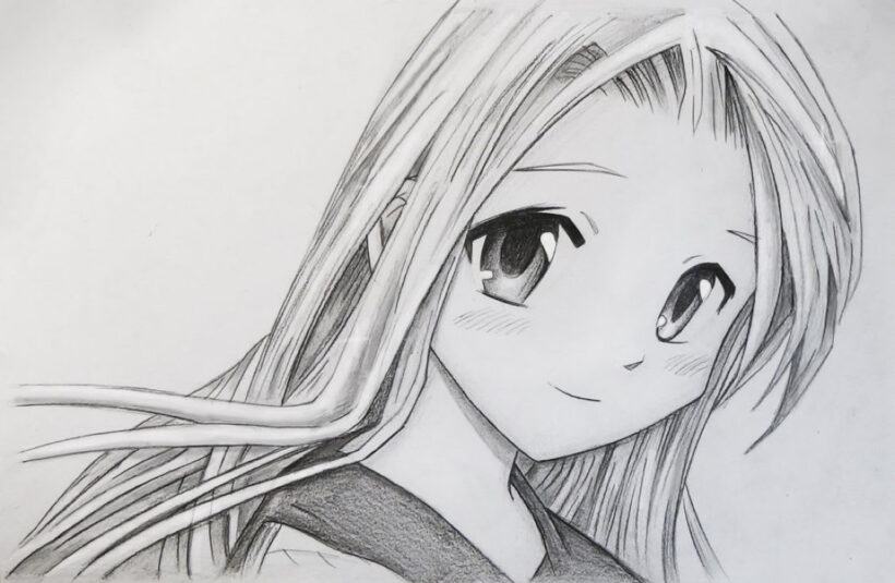 Vẽ anime nữ dễ thương bằng bút chì