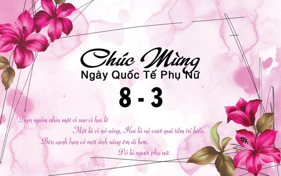 Hình ảnh thiệp chúc 8/3 đơn giản