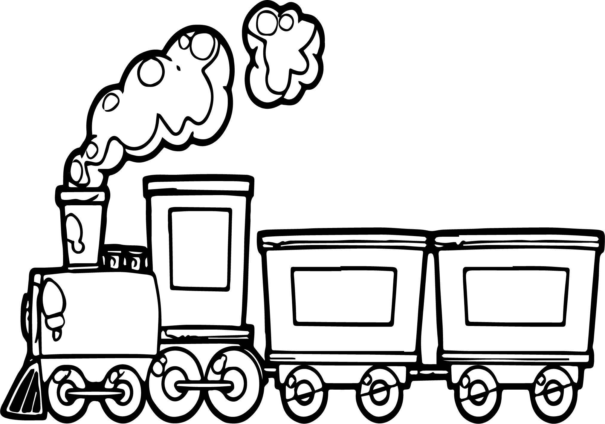 Tranh tô màu xe lửa cho bé 