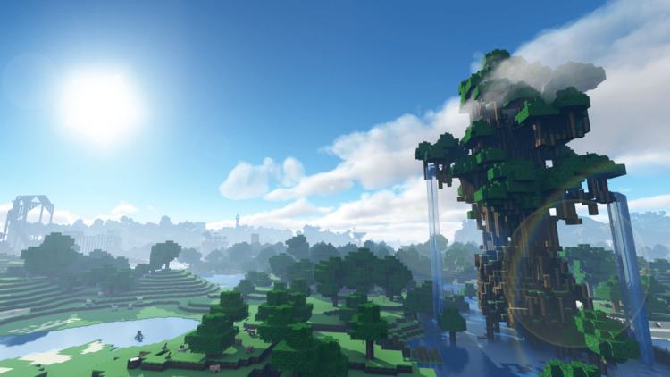 Hình nền Minecraft 4K phong cảnh trữ tình