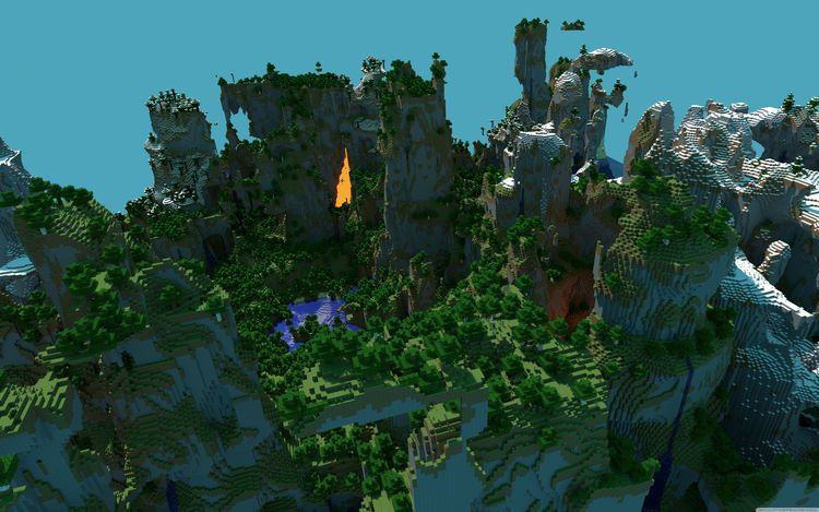 Hình nền núi tuyết Minecraft 5K