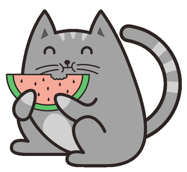 Tải xuống chú mèo dễ thương đang ăn dưa hấu