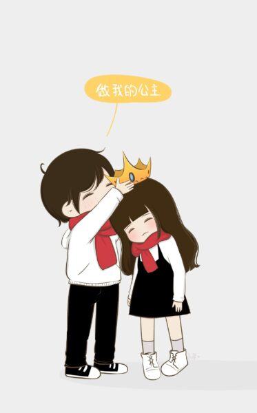 phim hoạt hình chibi love boy đội vương miện cho bé gái