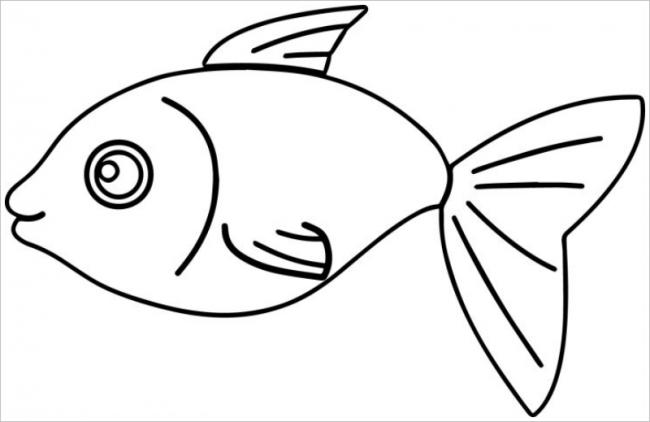 Tranh tô màu con cá đơn giản cho bé 2 tuổi