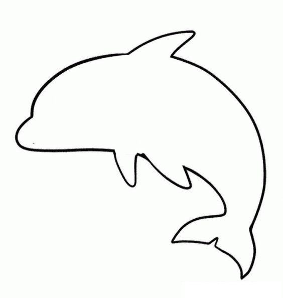 Tranh vẽ cá heo đen trắng đẹp nhất cho bé tô màu (4)