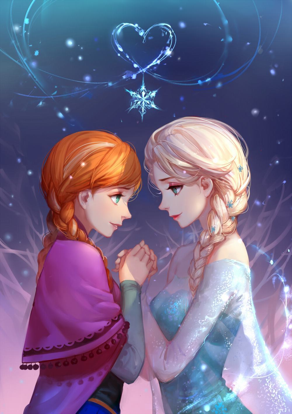 Tranh anime công chúa Elsa