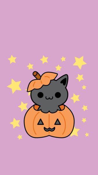 hình ảnh halloween dễ thương - chú mèo dễ thương