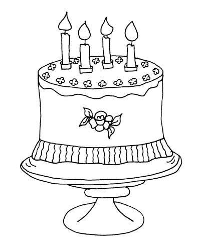 Tranh tô màu bánh sinh nhật cho bé tập tô màu (5)