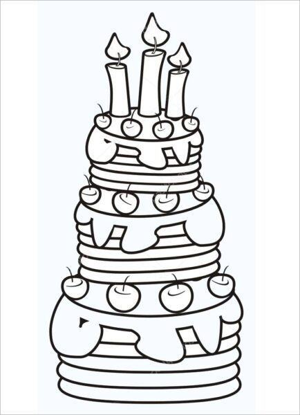 Tranh tô màu bánh sinh nhật cho bé tập tô màu (4)