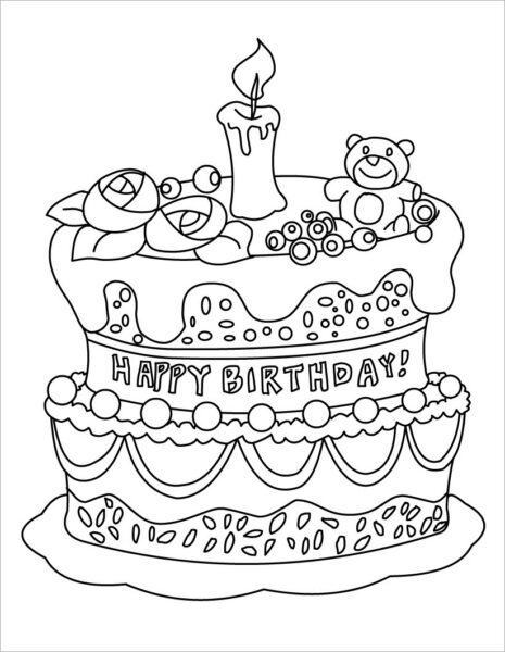 Tranh tô màu bánh sinh nhật cho bé tập tô màu (8)