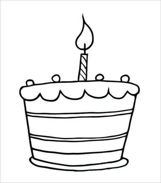 Tranh tô màu bánh sinh nhật cho bé tập tô màu (4)