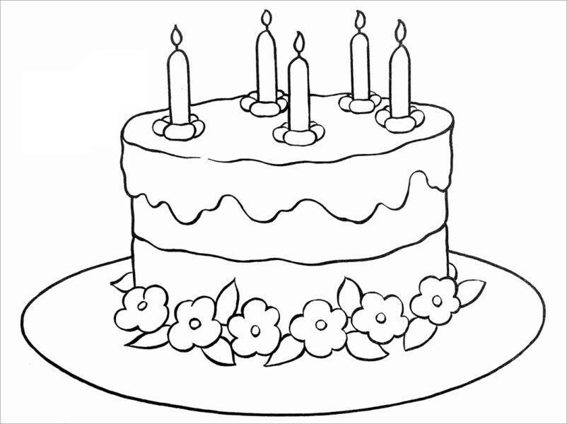 Tranh tô màu bánh sinh nhật cho bé tập tô màu (26)