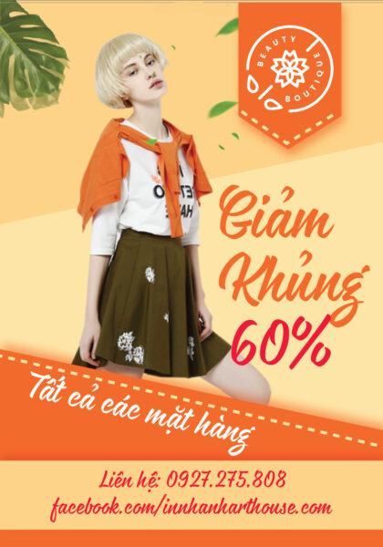 mẫu tờ rơi giảm giá màu cam