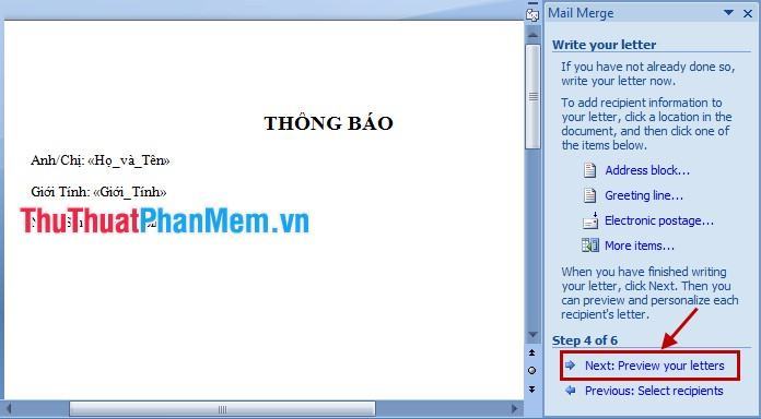 Xem trước tin nhắn của bạn