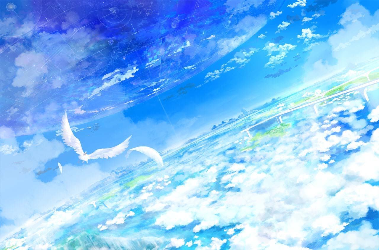 Hình ảnh bầu trời anime 3D đẹp nhất