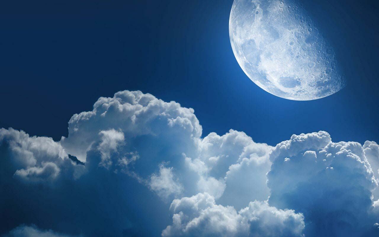 Hình ảnh bầu trời và mặt trăng đẹp