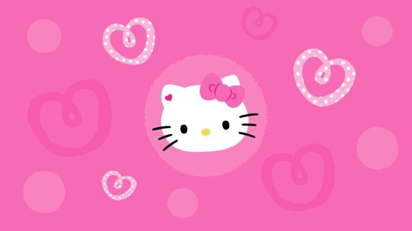 Hình nền Hello Kitty màu hồng