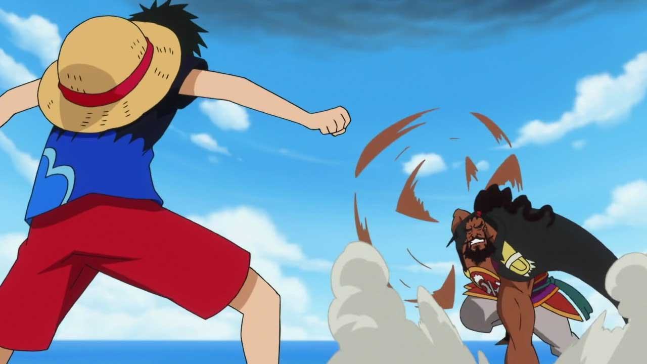 Hình ảnh Luffy chiến đấu với Shuzo