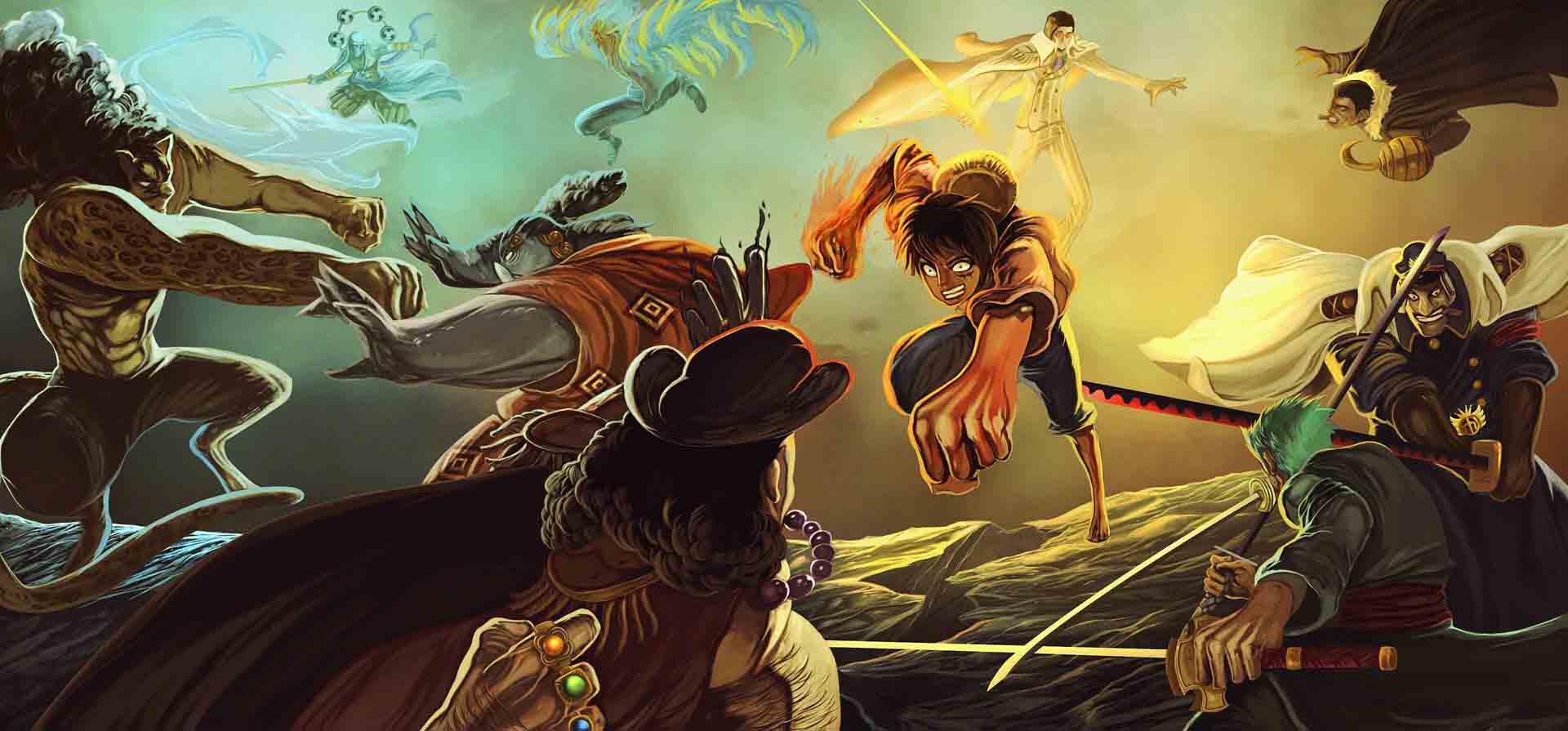 Hình ảnh One Piece về nắm đấm lửa