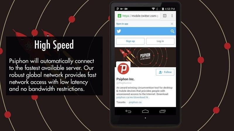 Chế độ android Psiphon Pro