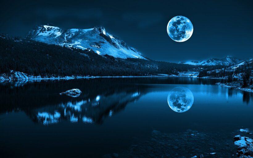 Hình nền trăng lạnh trong đêm