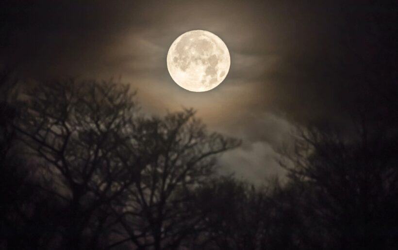 Hình ảnh vầng trăng buồn đêm khuya