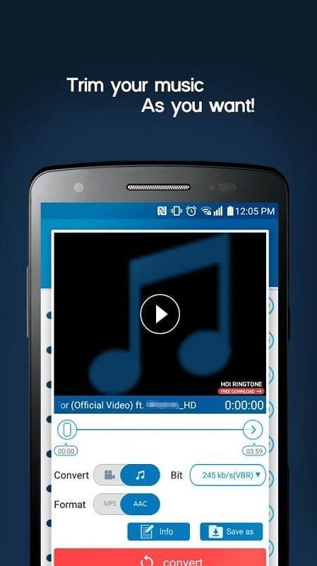 Chế độ chuyển đổi video MP3 miễn phí