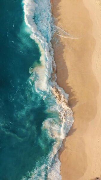 hình nền điện thoại android sóng biển và bãi cát