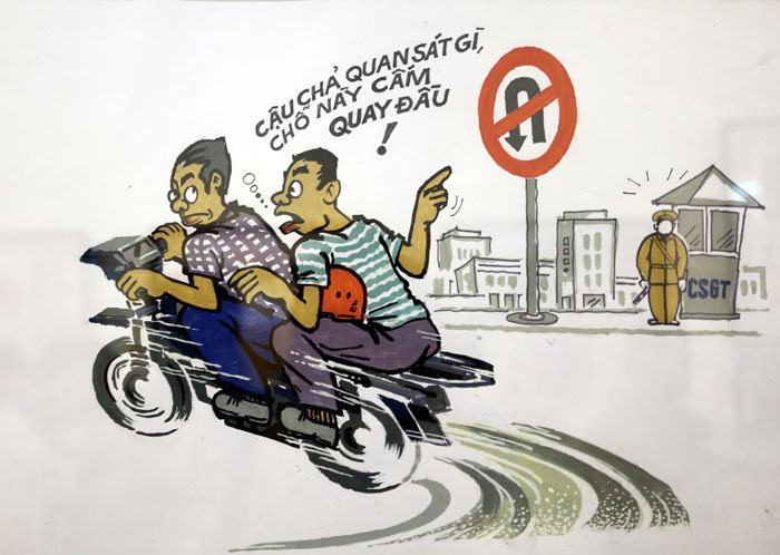 Một bức tranh về chủ đề an toàn giao thông