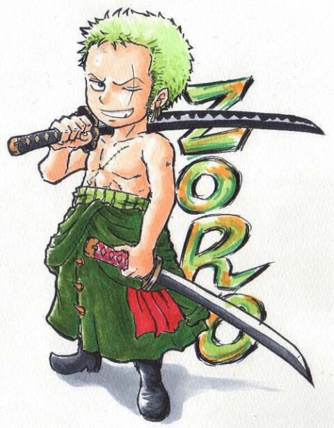 Hình ảnh vẽ tay chibi Zoro