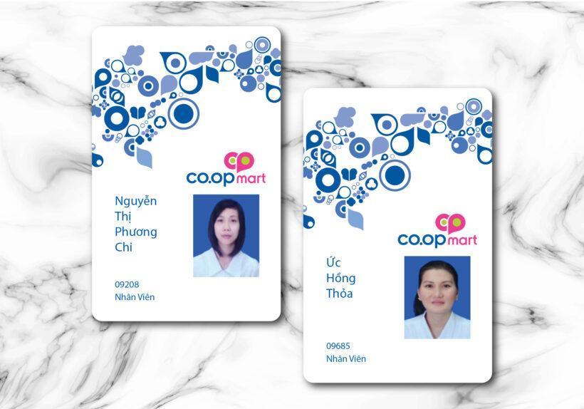 Mẫu thẻ nhân viên COOP MART