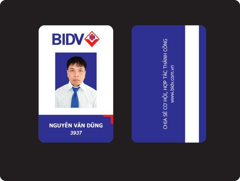 Mẫu thẻ nhân viên BIDV