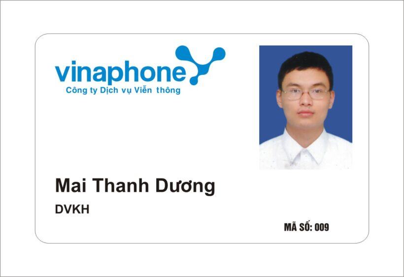 Mẫu thẻ nhân viên đơn giản