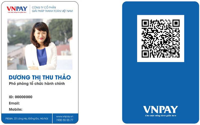 Mẫu thẻ nhân viên VNPAY