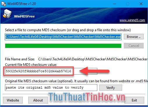 Check mã MD5, check mã MD5 của bất kỳ file nào trên máy tính nhanh chóng, chính xác7