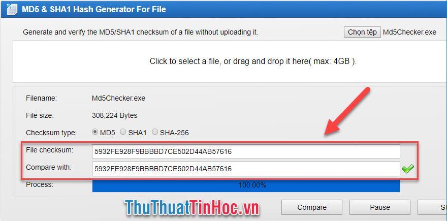Check mã MD5, check mã MD5 của bất kỳ file nào trên máy tính nhanh chóng, chính xác12