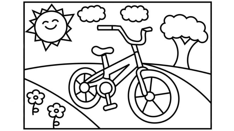Tổng hợp 80 Hình ảnh tranh tô màu xe đạp xinh xắn đáng yêu