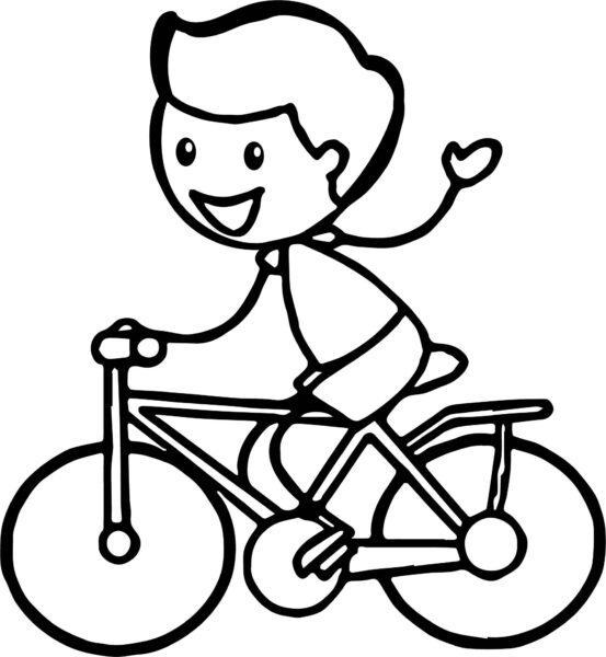 Tranh đen trắng chiếc xe đạp đẹp cho bé tập tô màu (4)