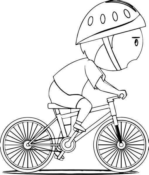 Tranh tô màu xe đạp cho bé tập tô màu (2)