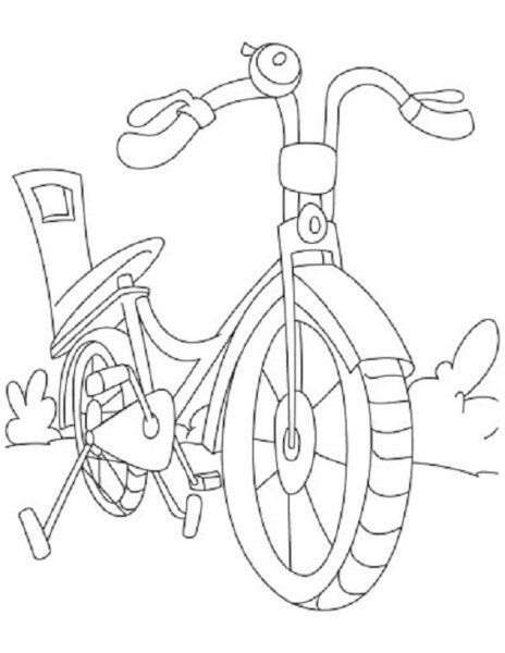 Tranh tô màu chiếc xe đạp cho bé tập tô màu (21)