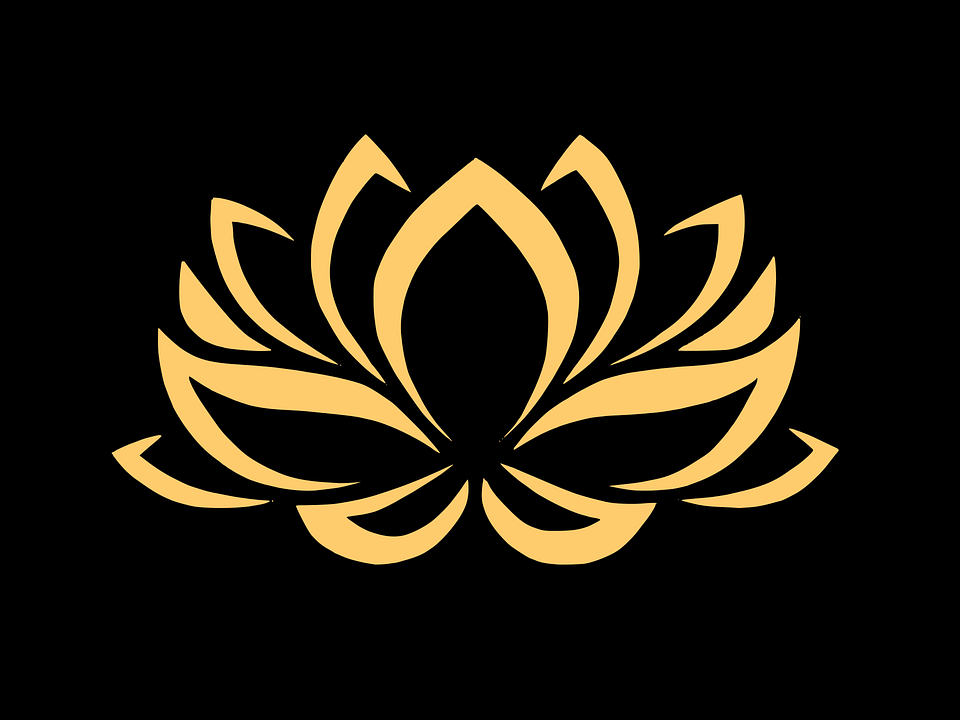 Logo hoa trên nền đen