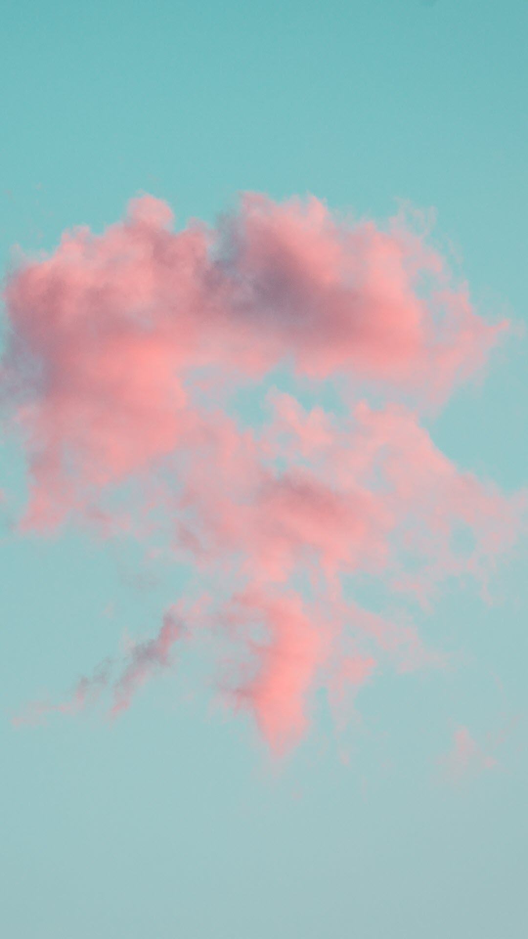 Hình nền bầu trời màu hồng dễ thương cho điện thoại