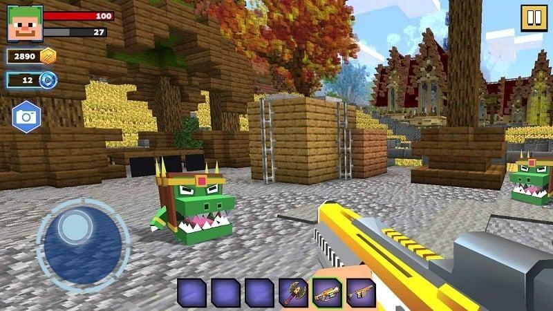 Bản mod Fire Craft 3D Pixel World