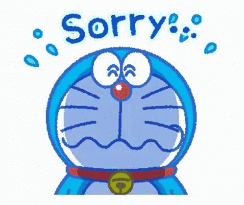 Hình ảnh Doremon khóc và xin lỗi