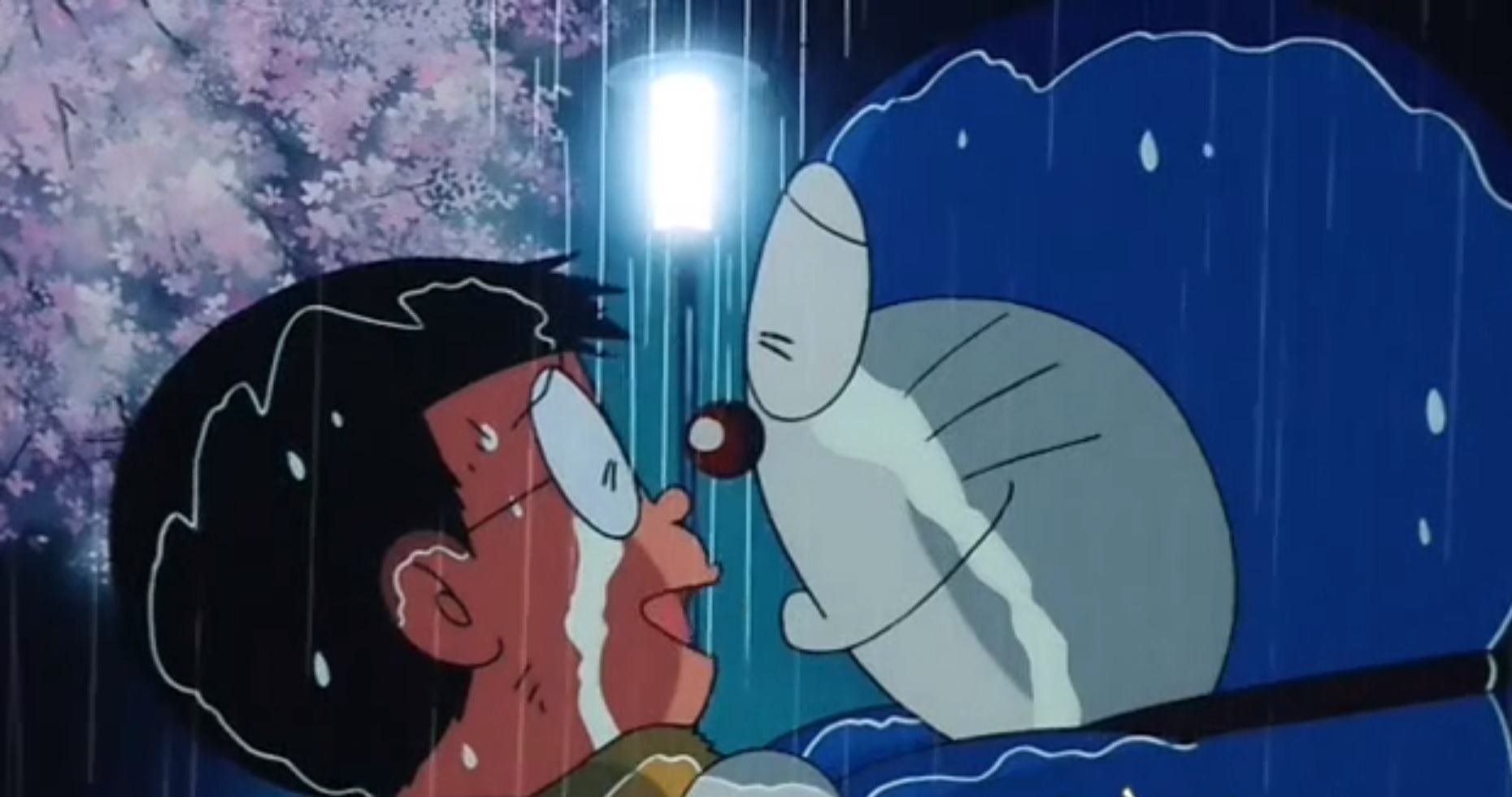 Hình ảnh Doremon và Nobita bật khóc